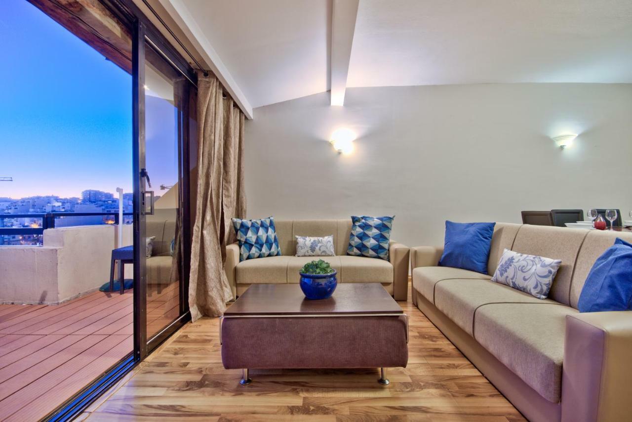 Spinola Court - Stunning Seaview Apartment & Penthouse On Spinola Bay By Shortletsmalta San Ġiljan Buitenkant foto